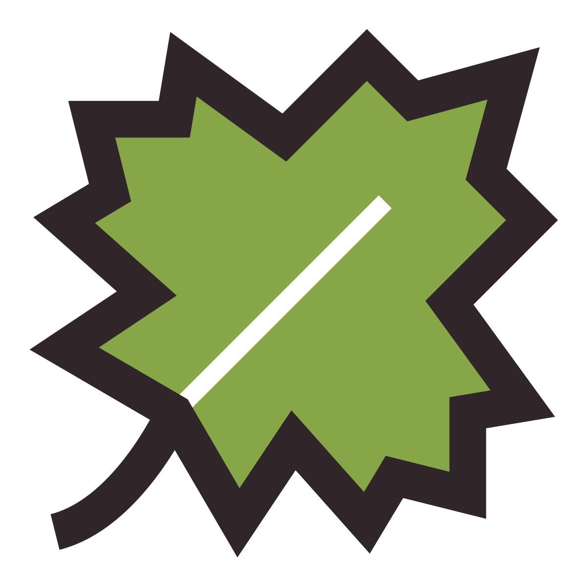 retro style ahornblatt icon