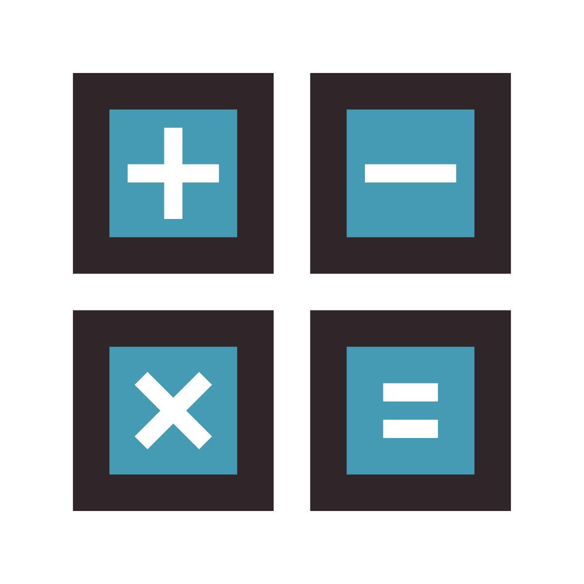 retro style mathe icon