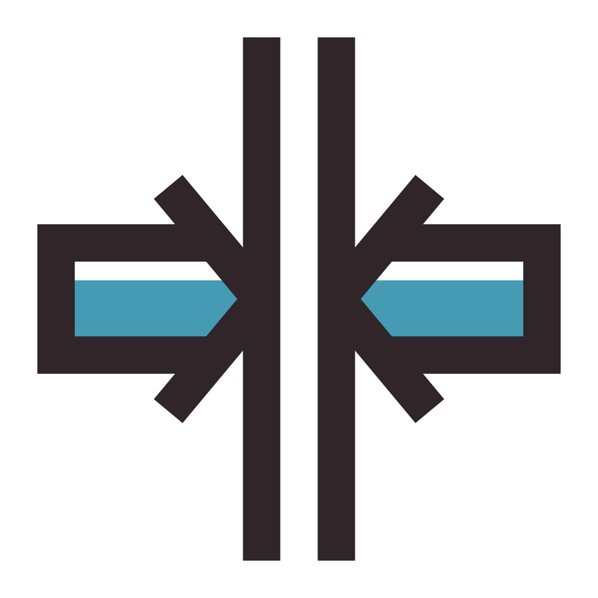 retro style merge vertical icon