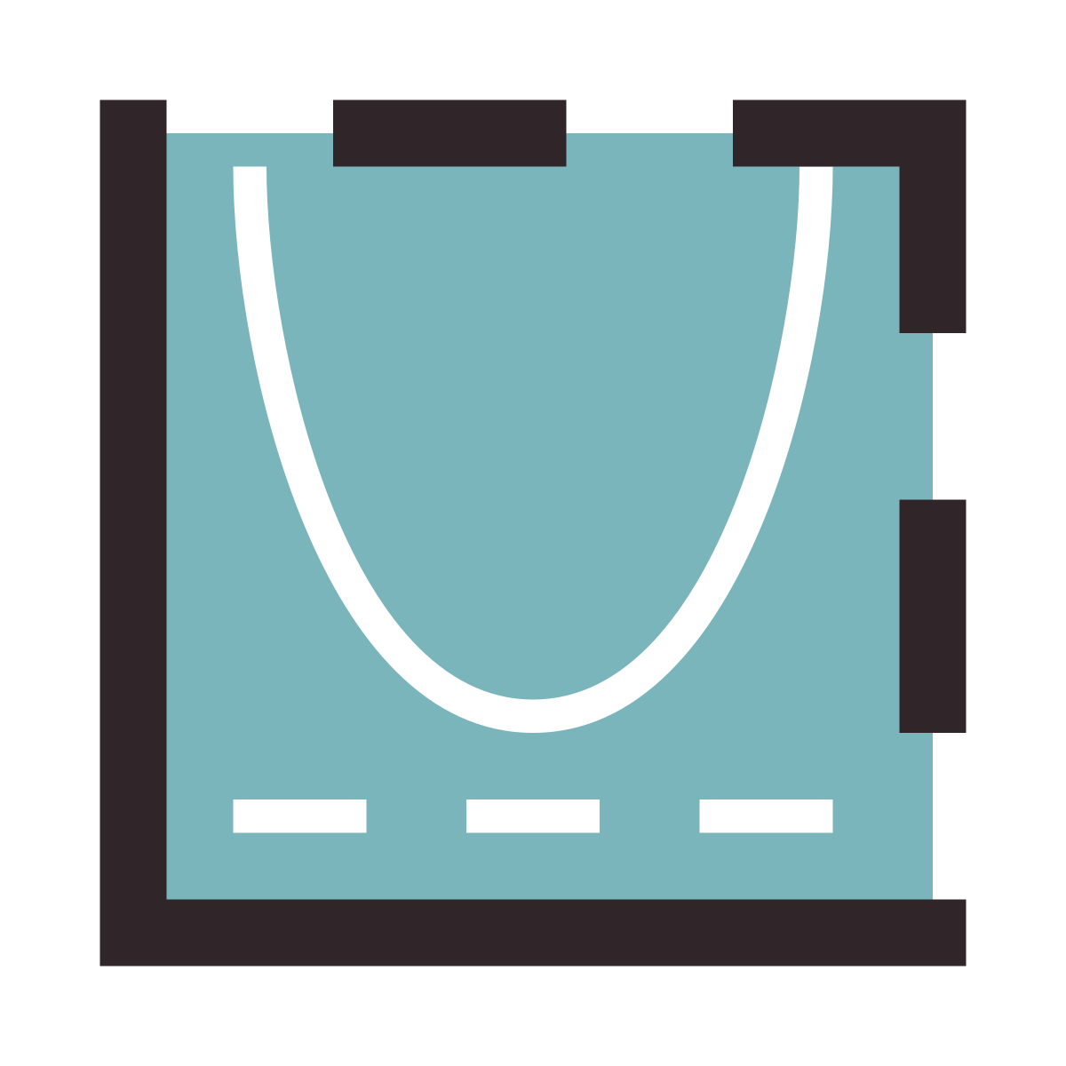 retro style minimum value icon