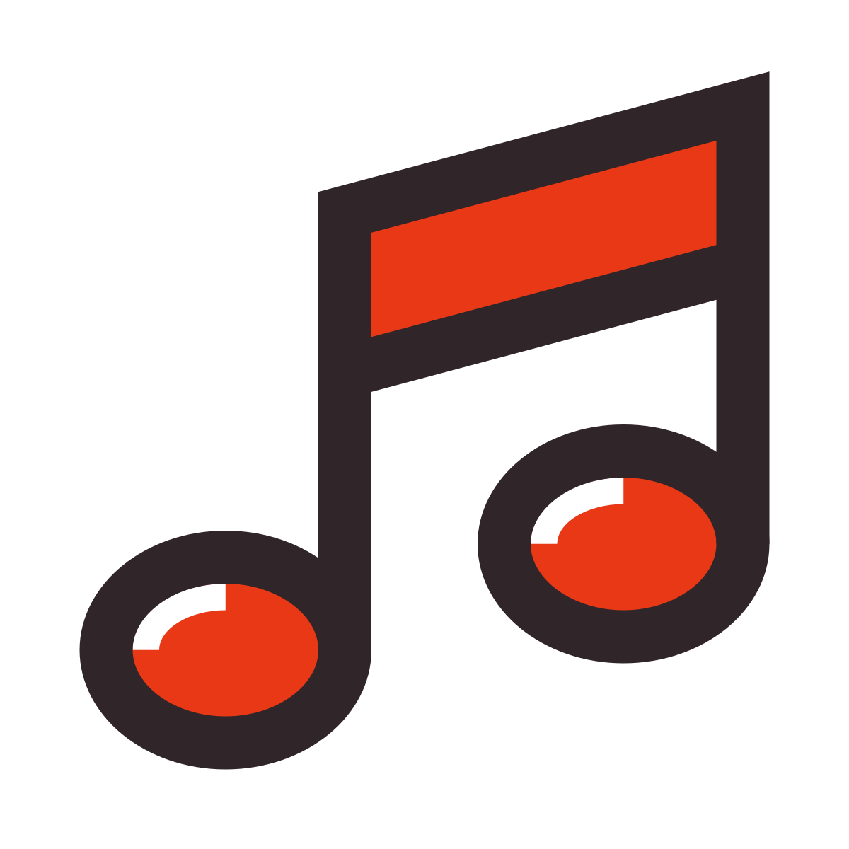 retro style musical notes icon