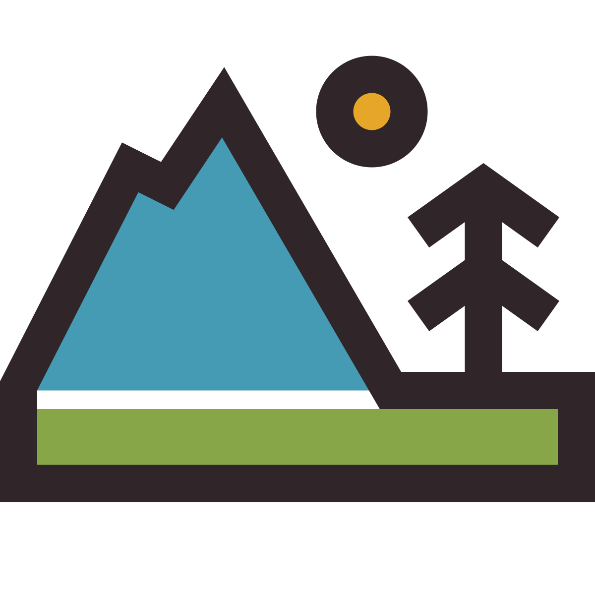 retro style national park icon