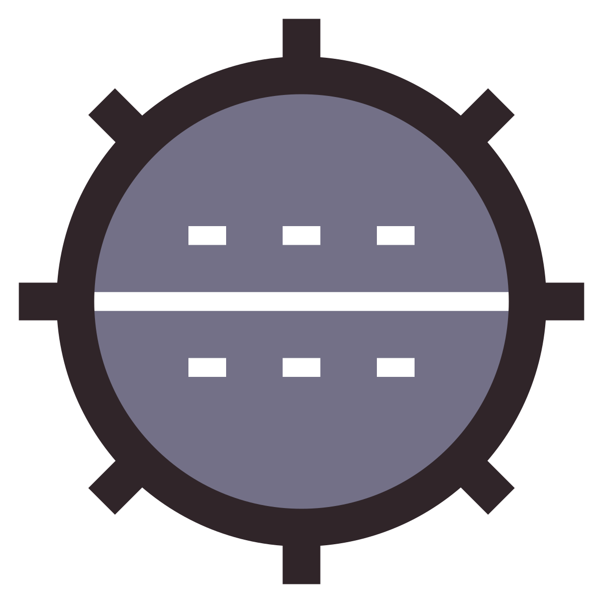 retro style naval mine icon