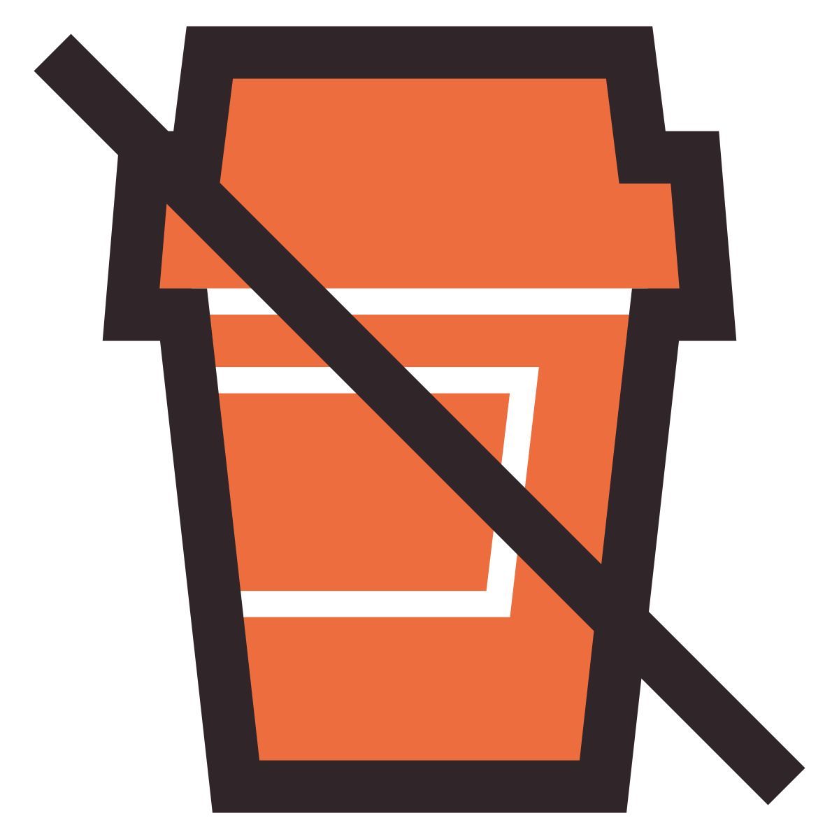 retro style no bebidas icon