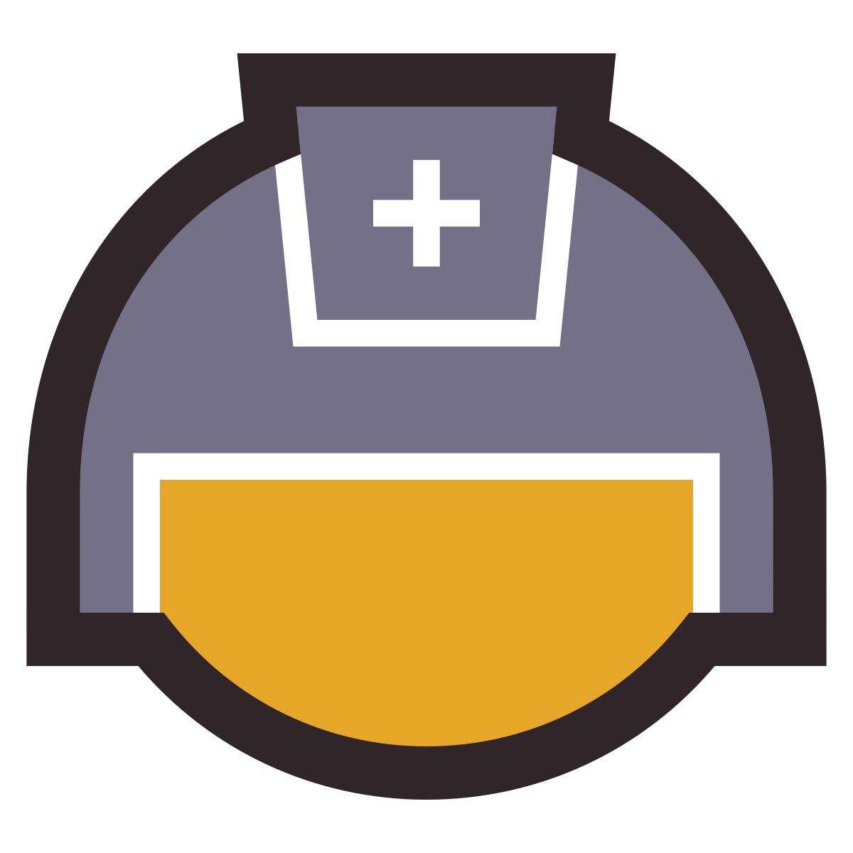 retro style nurse female icon