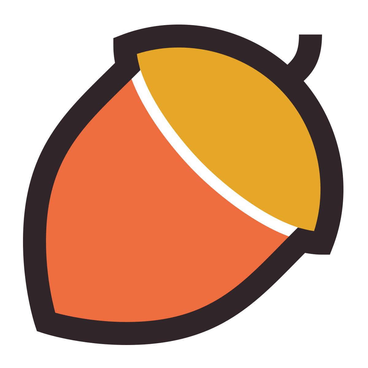 retro style nut icon