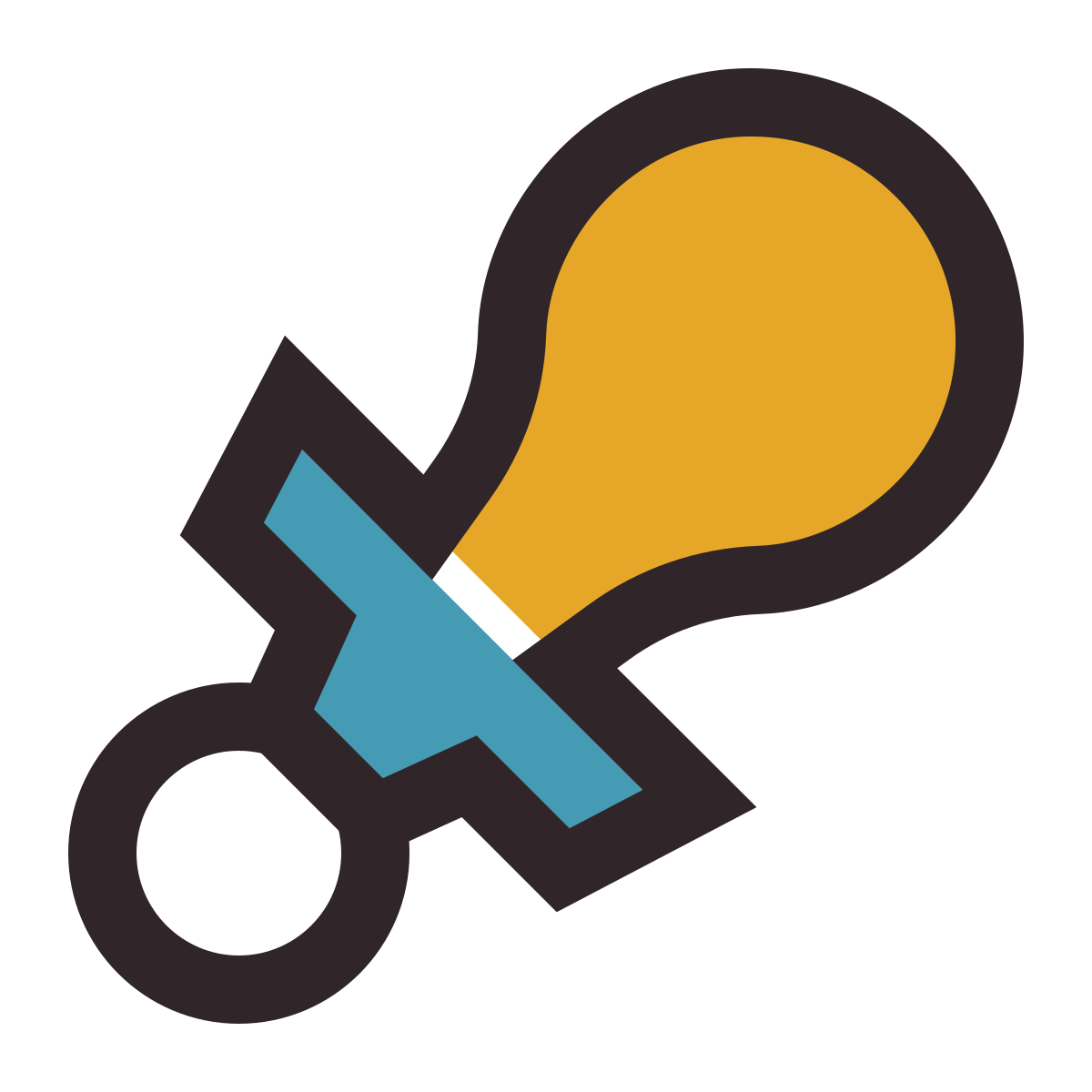 retro style pacifier icon