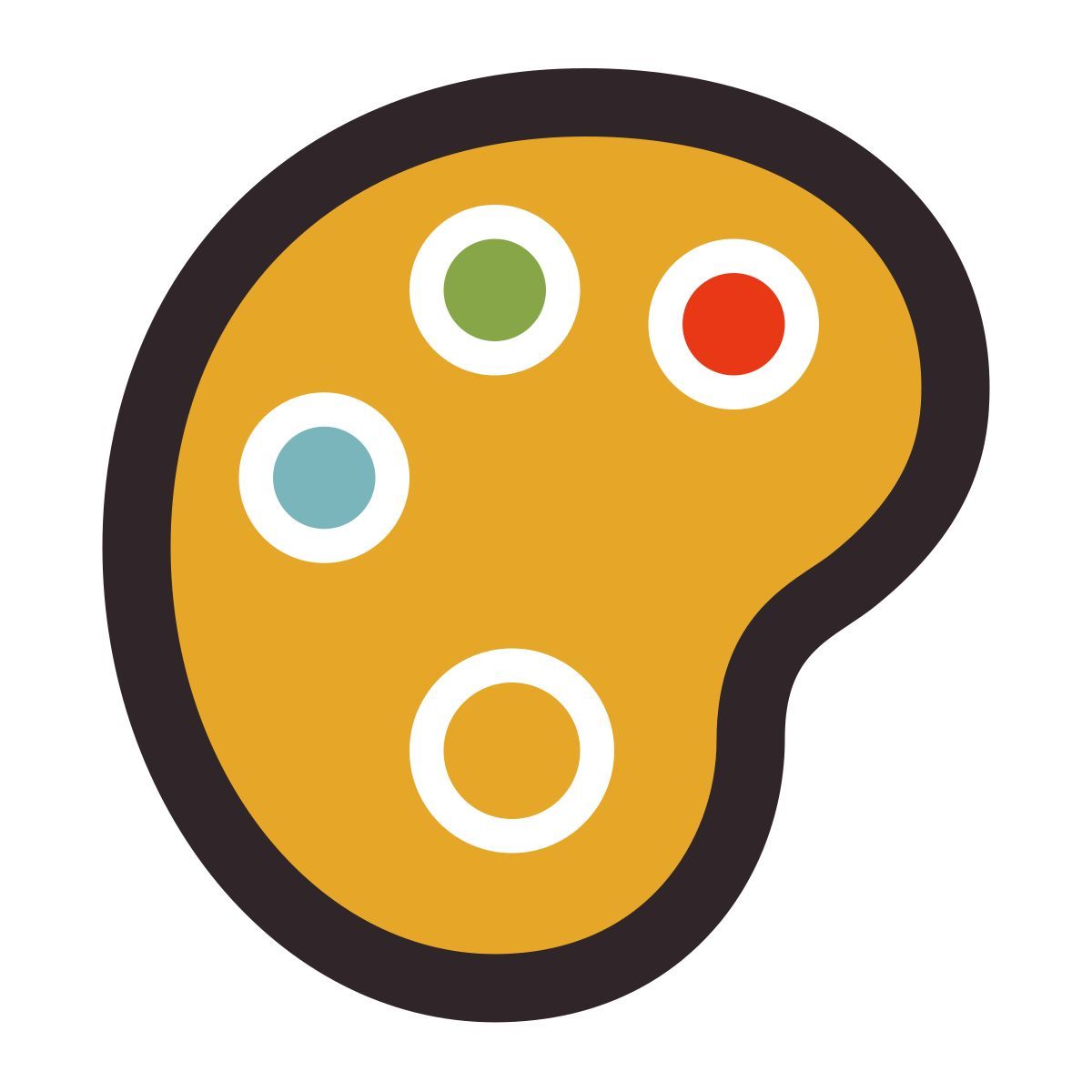 retro style paint palette icon