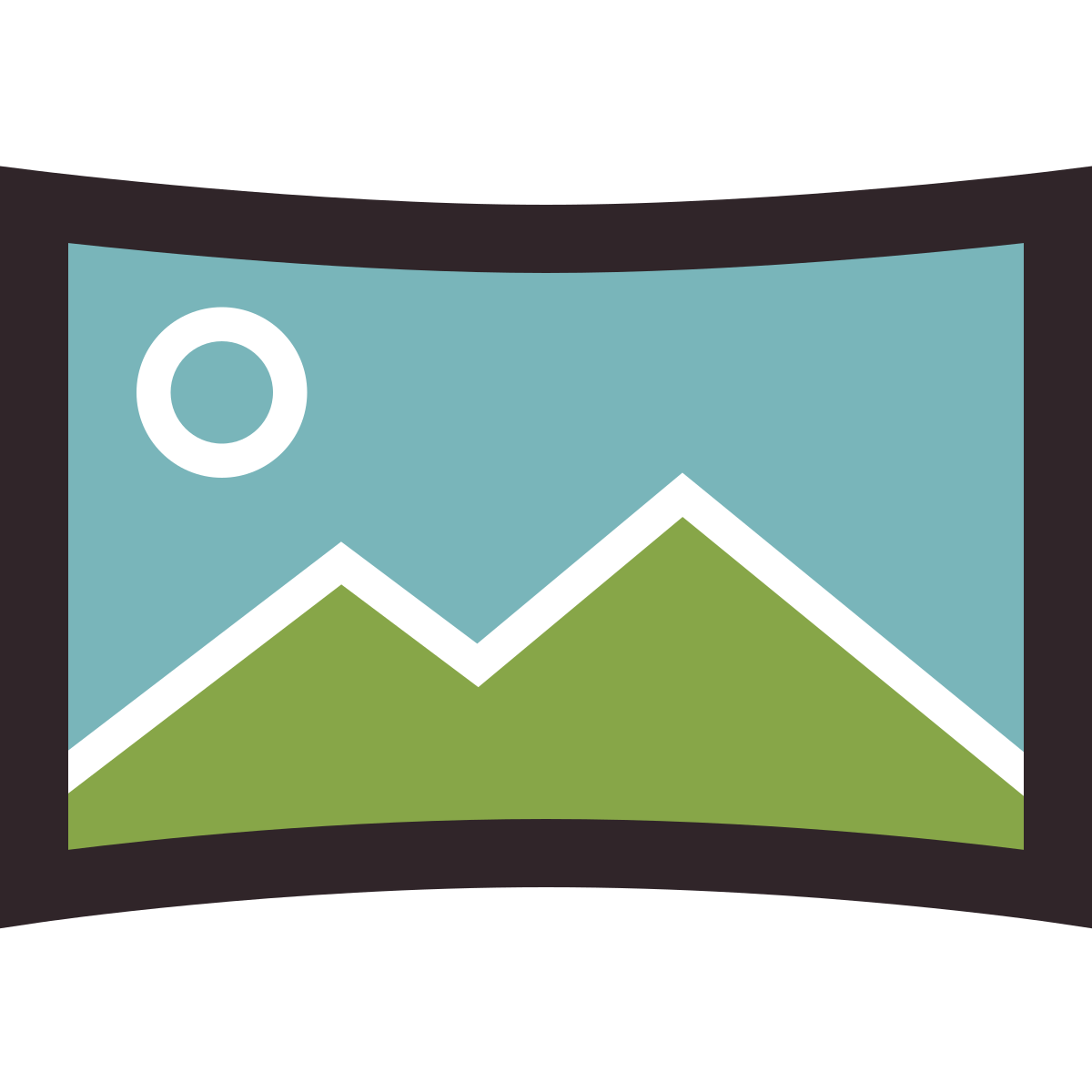 retro style panorama icon
