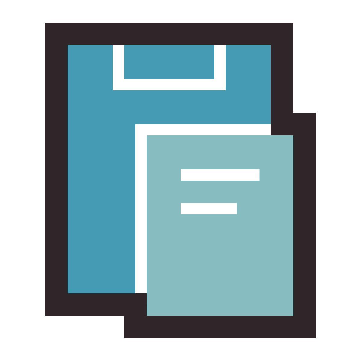 retro style paste icon