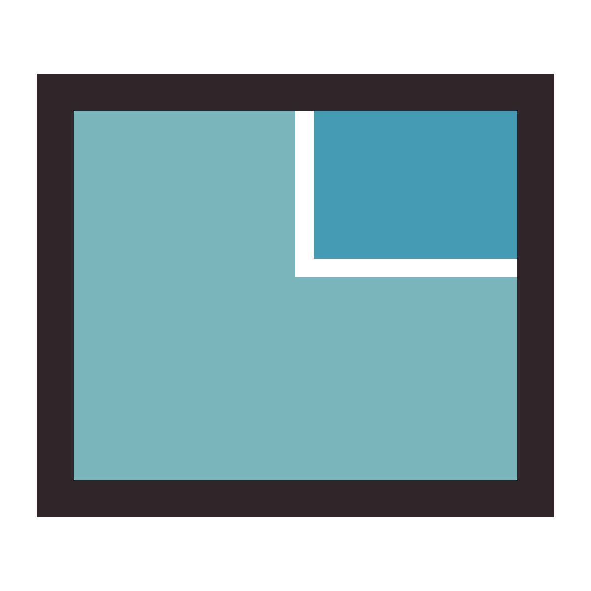 retro style picture in picture icon