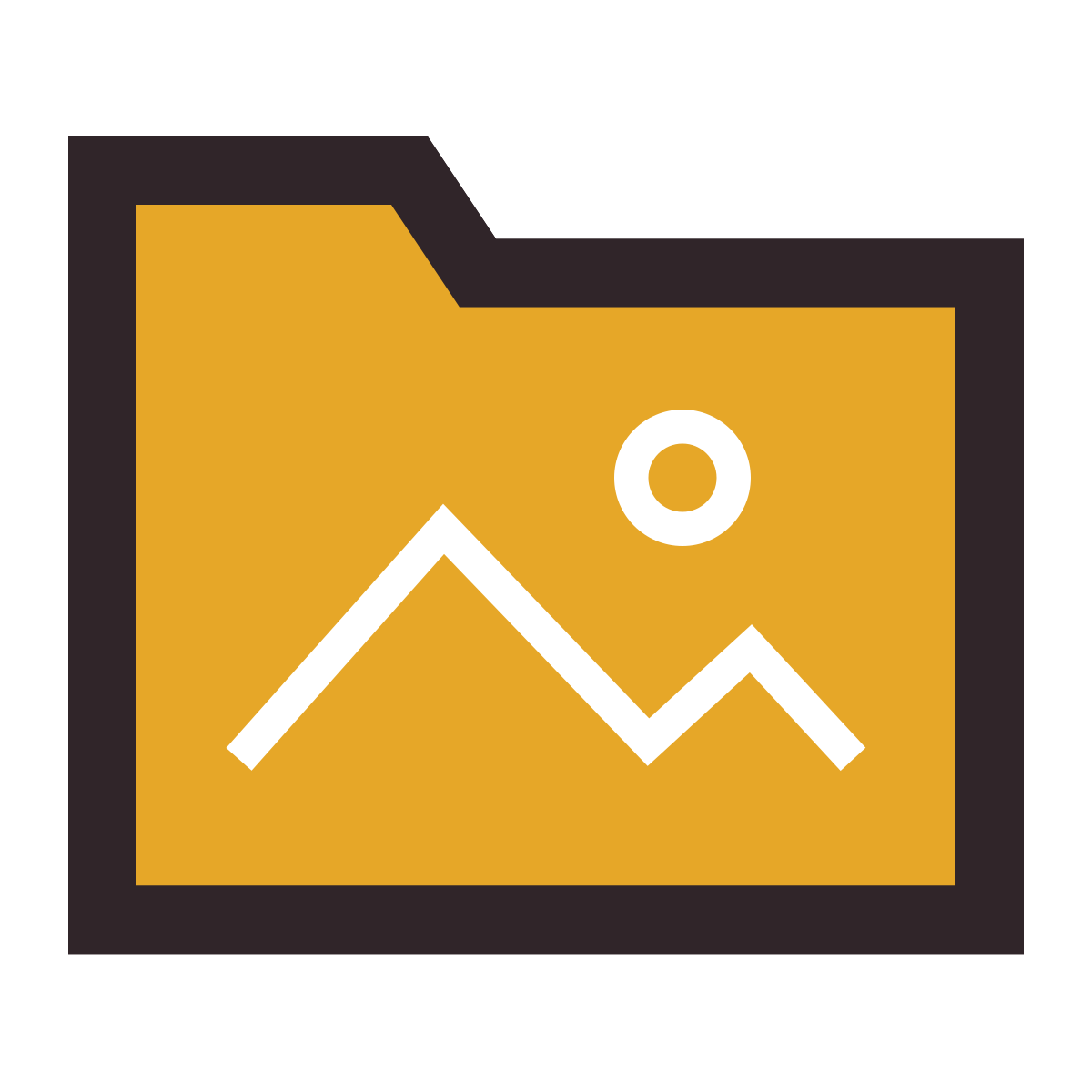 retro style pictures folder icon