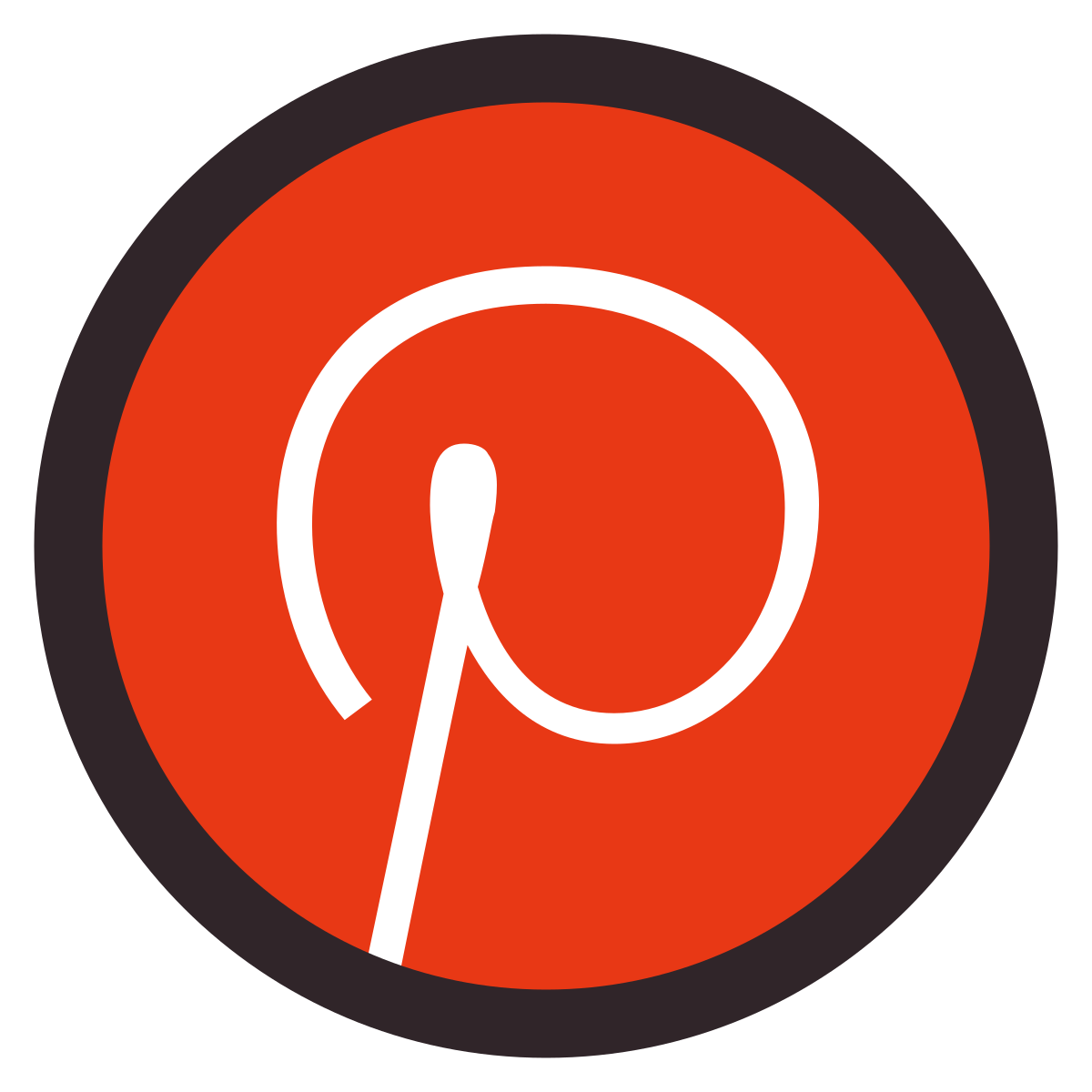 retro style pinterest icon