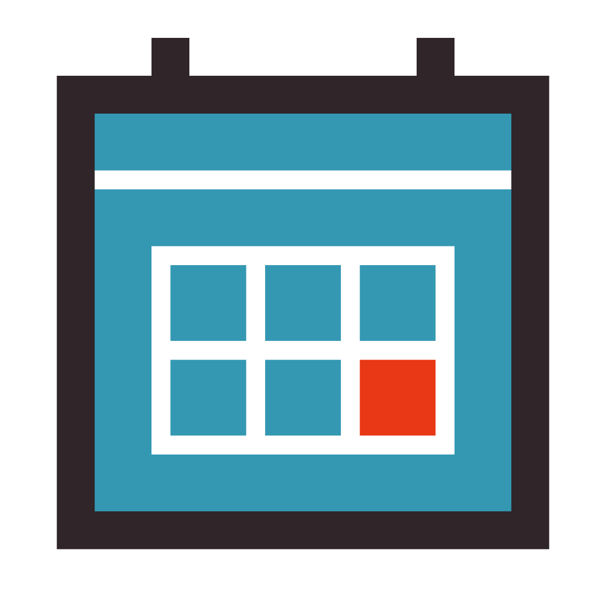 retro style planner icon