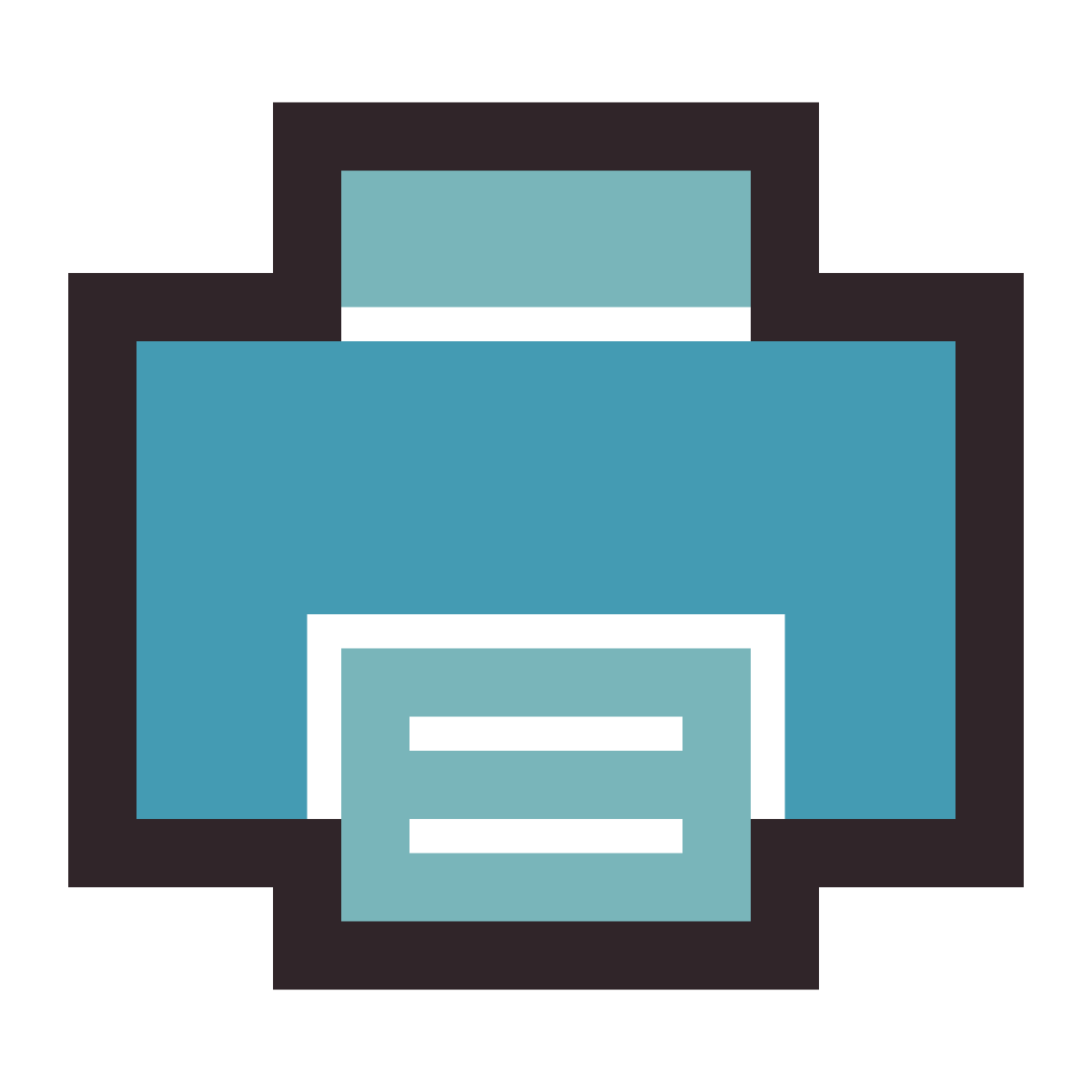 retro style print icon
