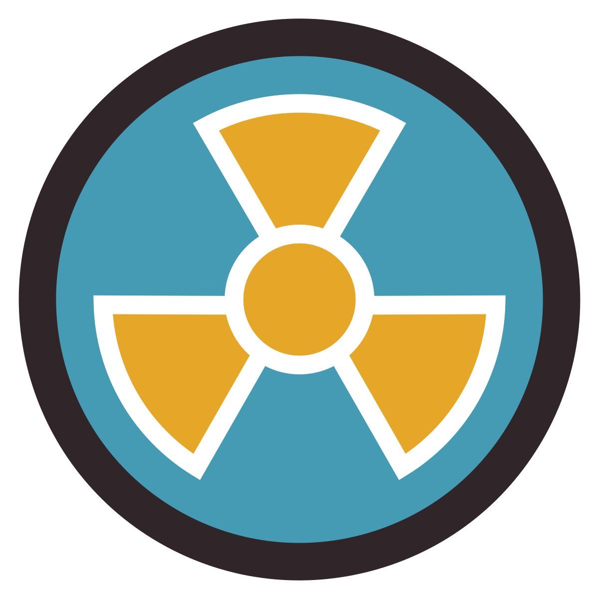 retro style radioactivo icon