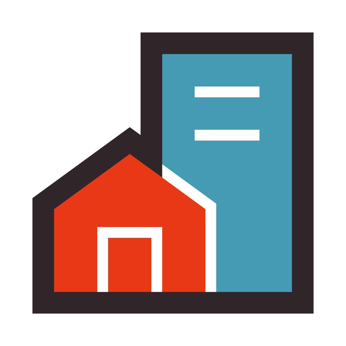 retro style real estate icon