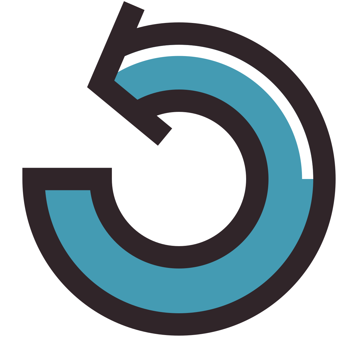 retro style rotate icon