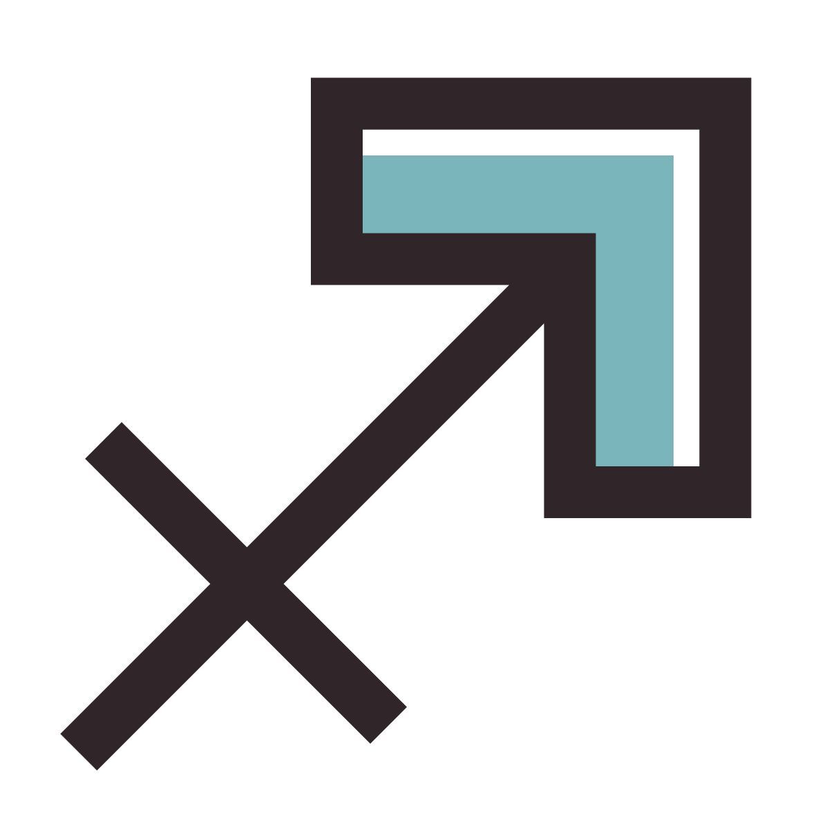 retro style sagittario icon