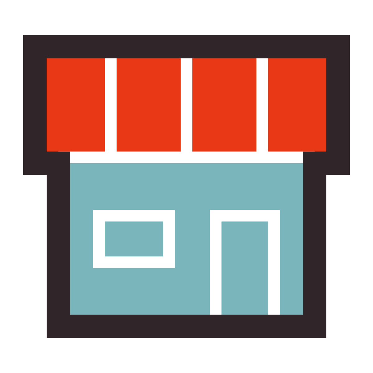retro style shop icon