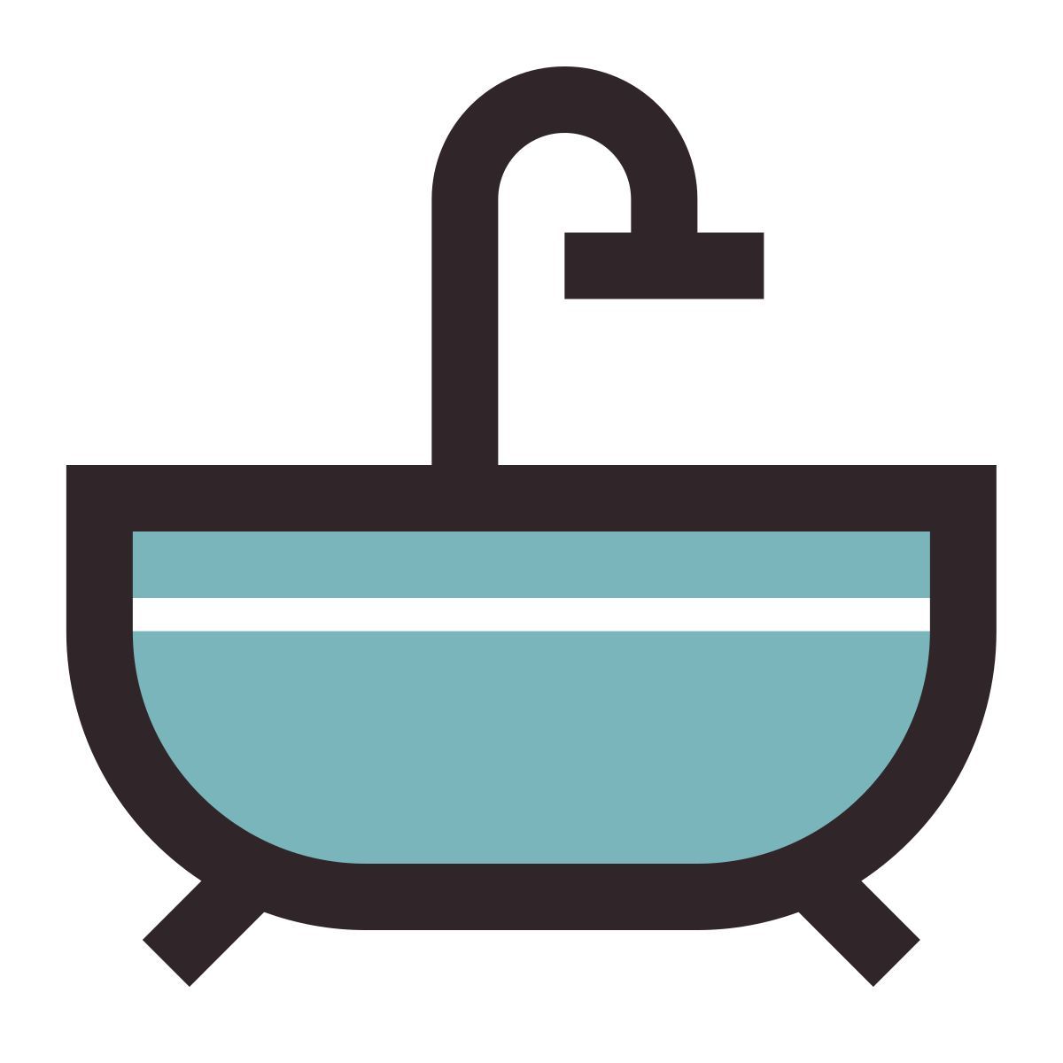 retro style 샤워기 및 욕조 icon