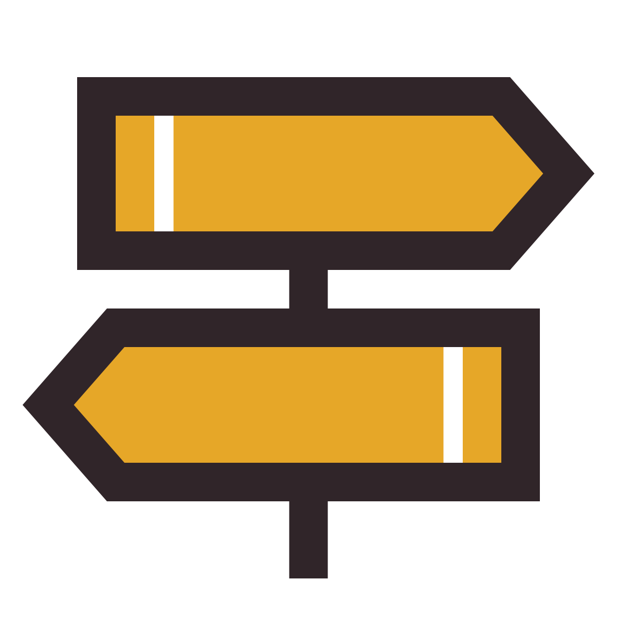 retro style signpost icon