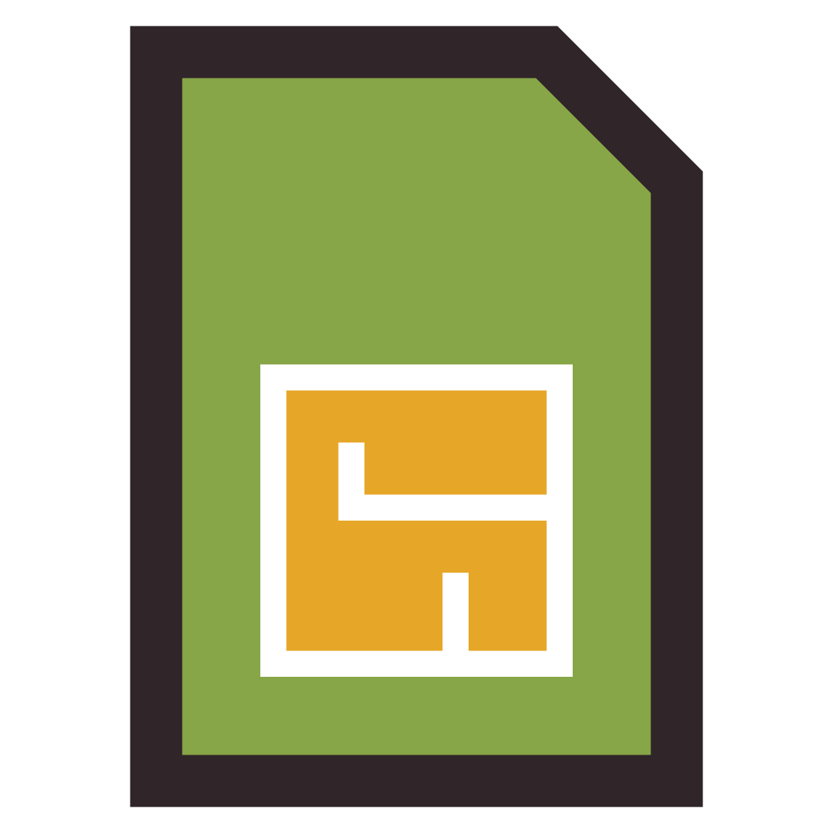 retro style sim card icon