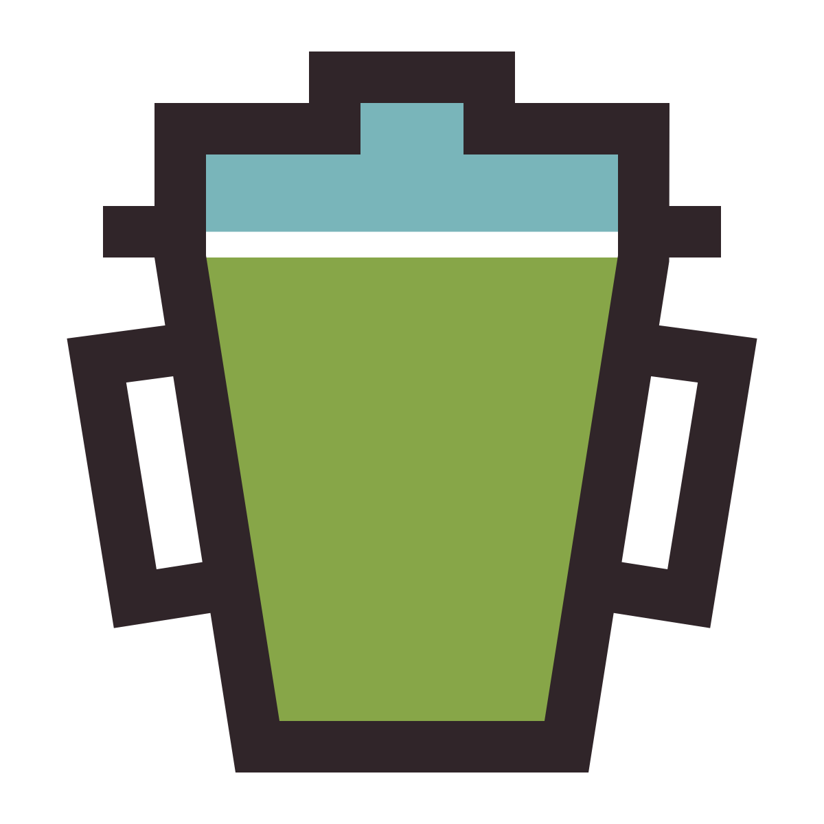 retro style sippy cup icon