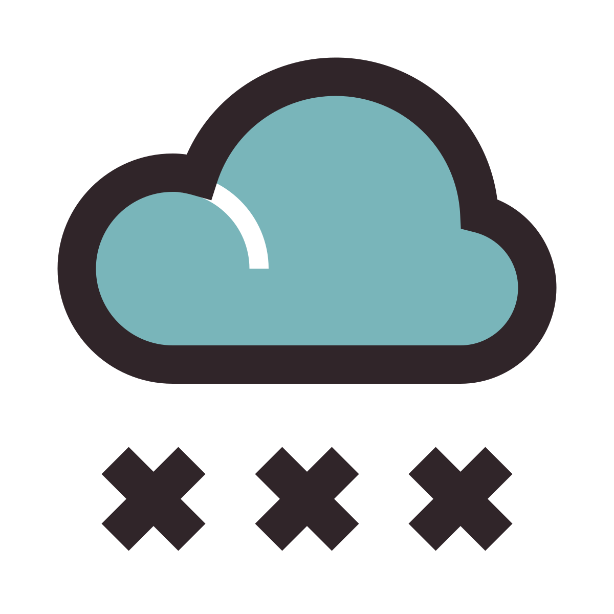 retro style snow icon