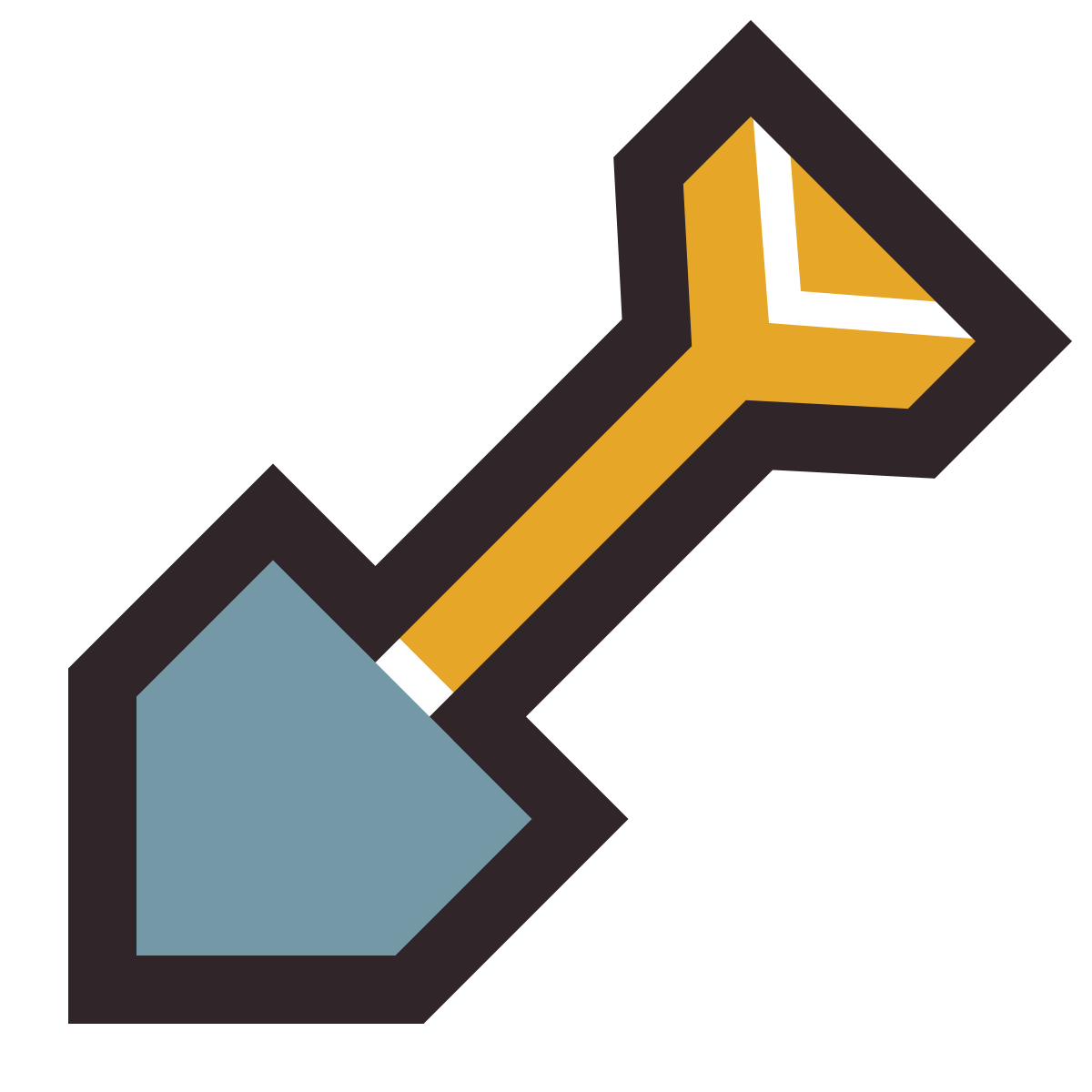 retro style spade icon