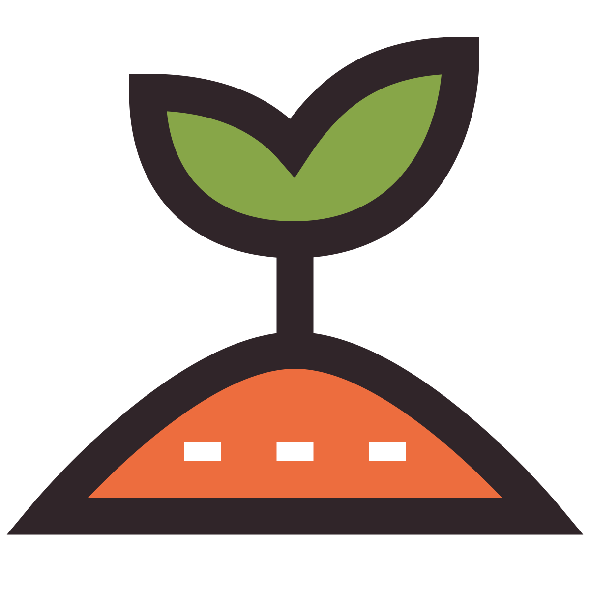 retro style sprout icon