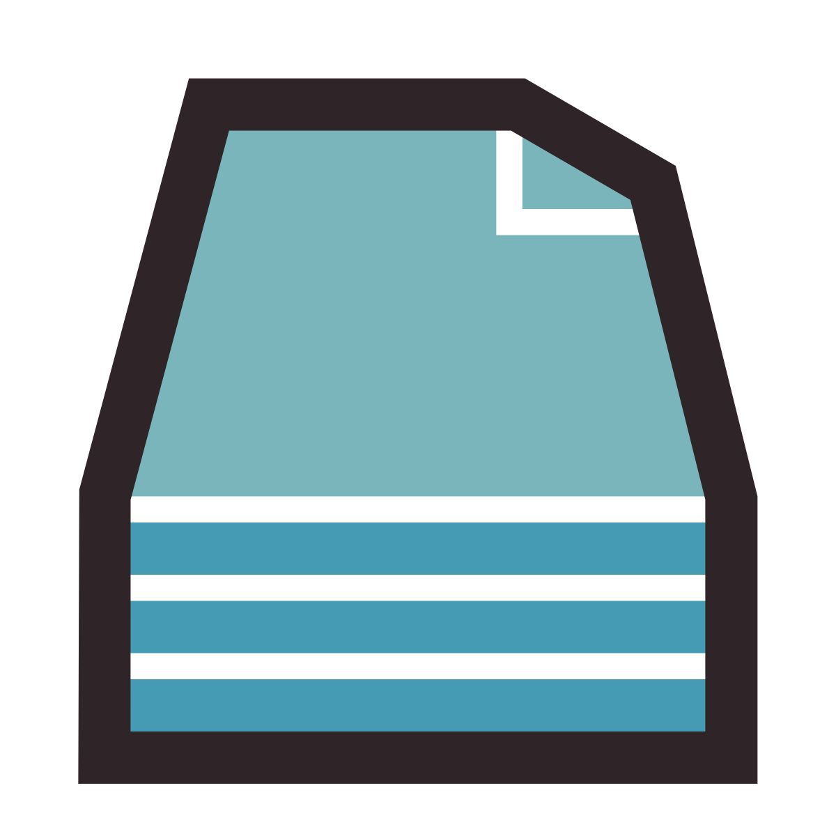 retro style 종이뭉치 icon