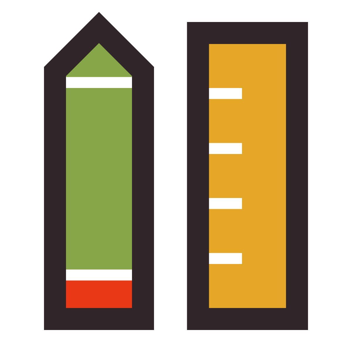 retro style papelería icon