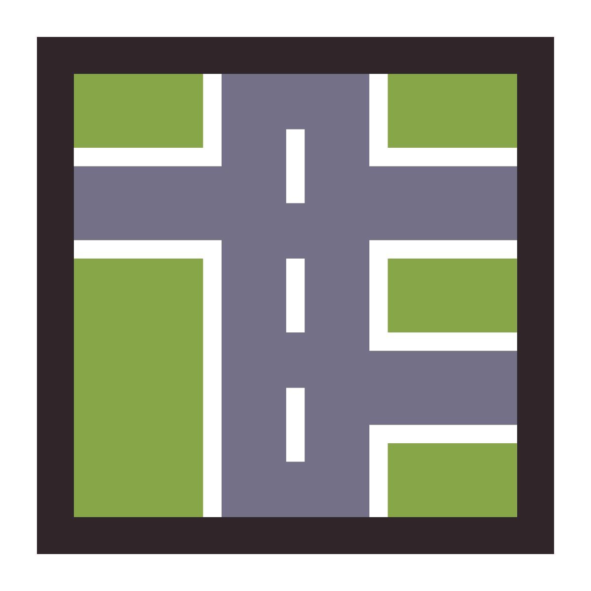 retro style streets icon