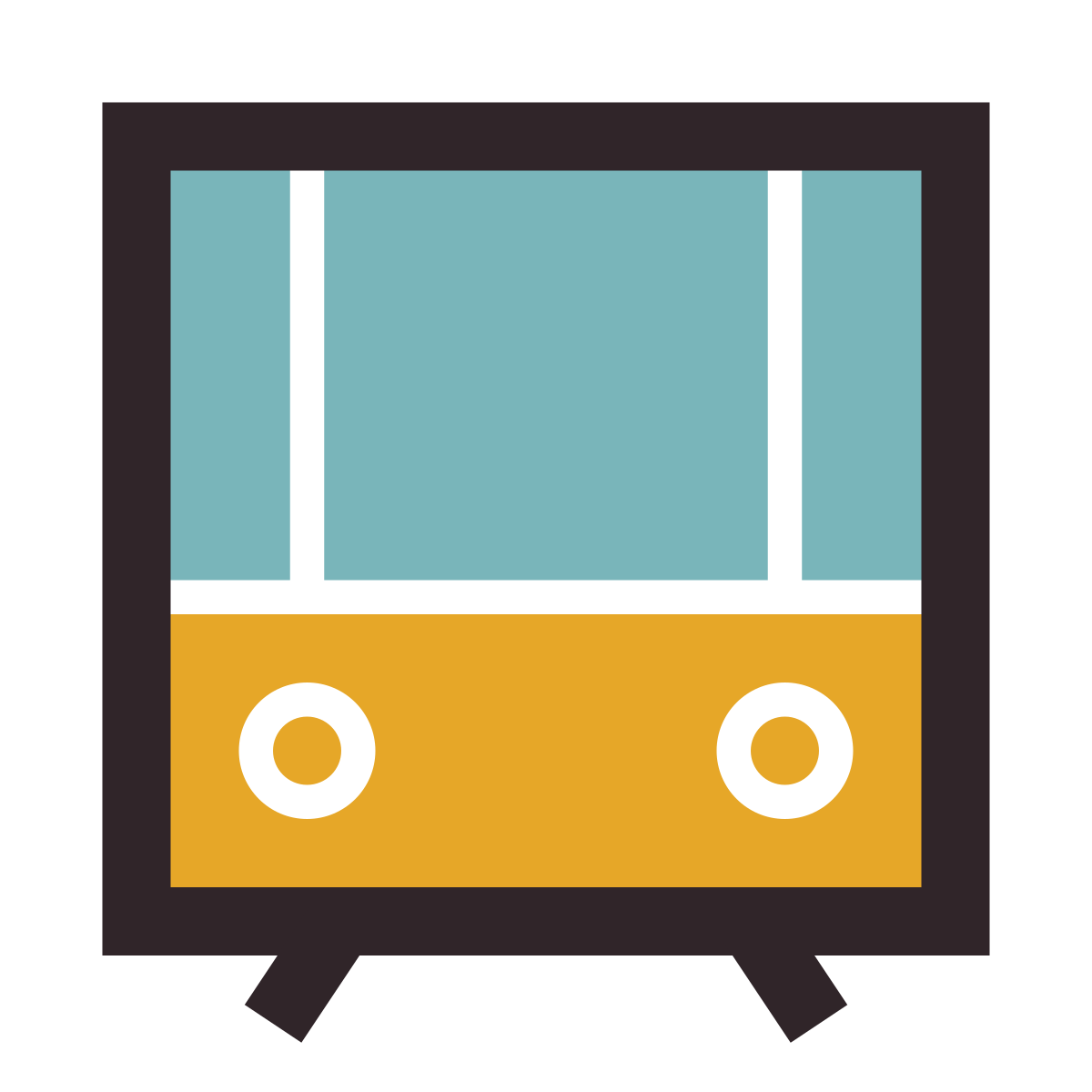 retro style subway icon