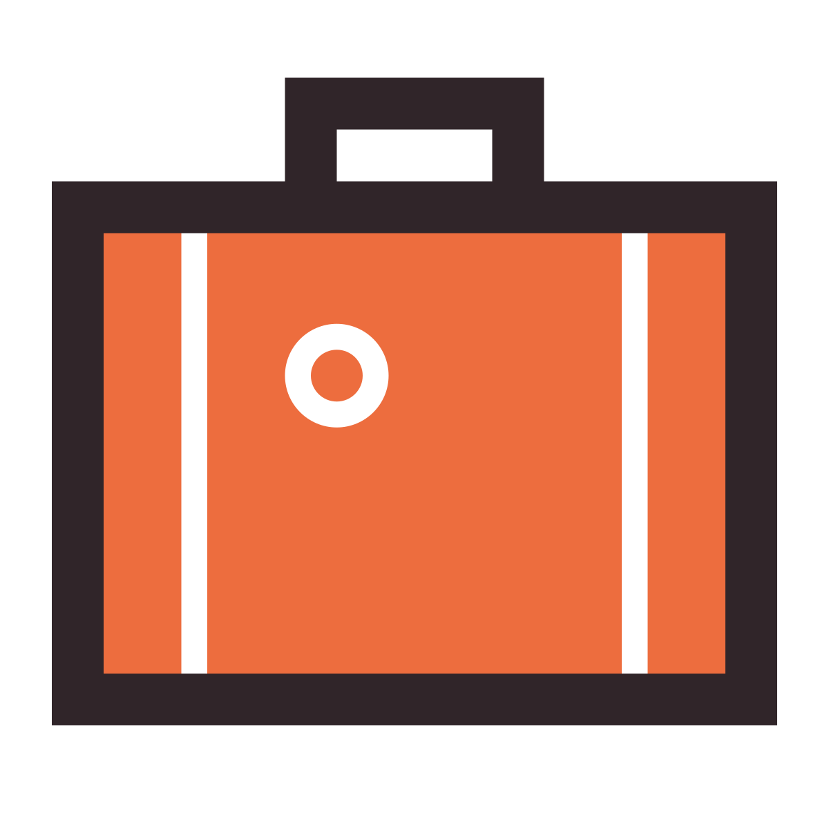 retro style suitcase icon