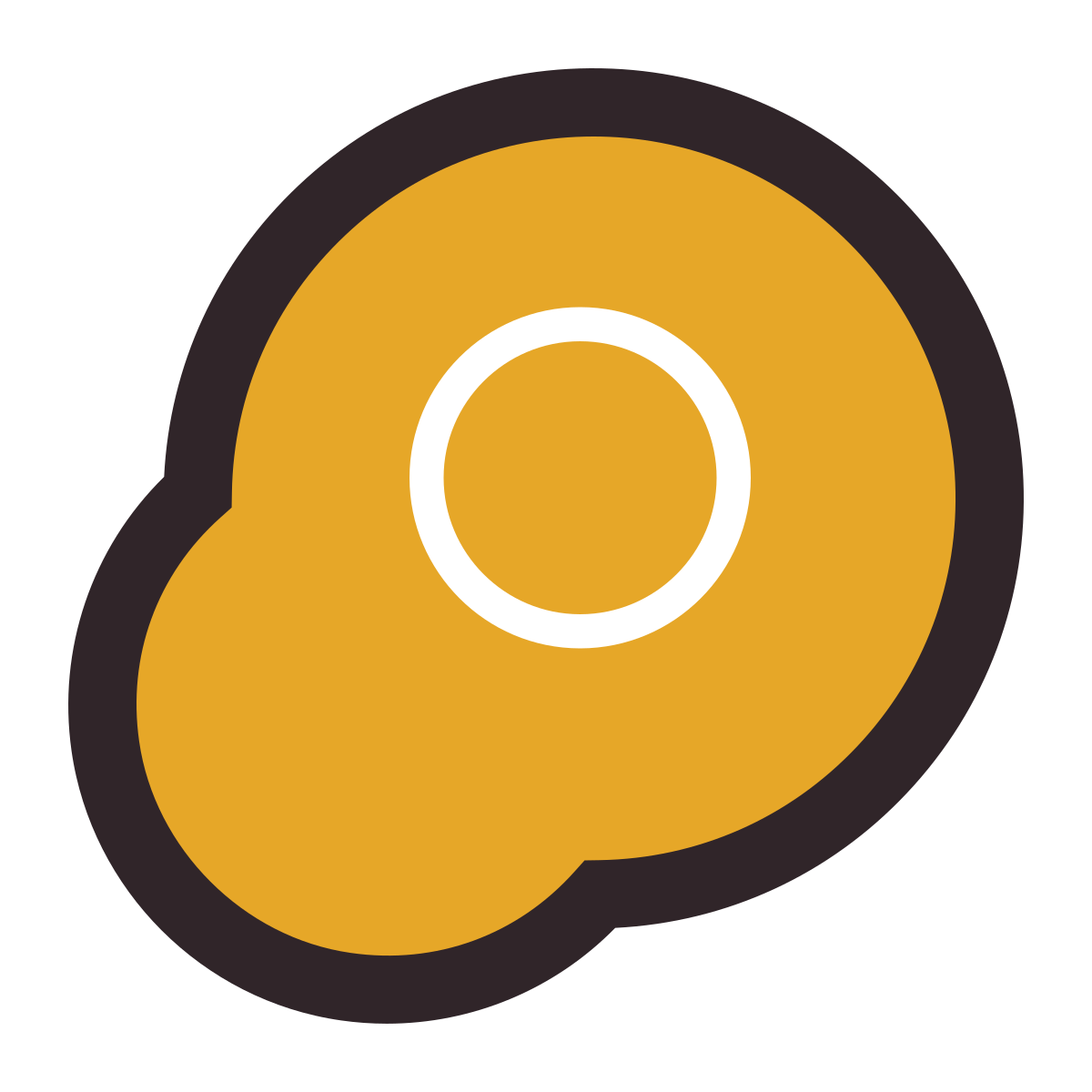 retro style sunny side up eggs icon