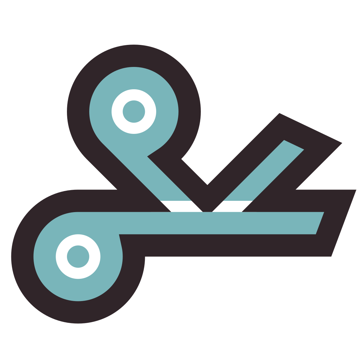 retro style surgical scissors icon