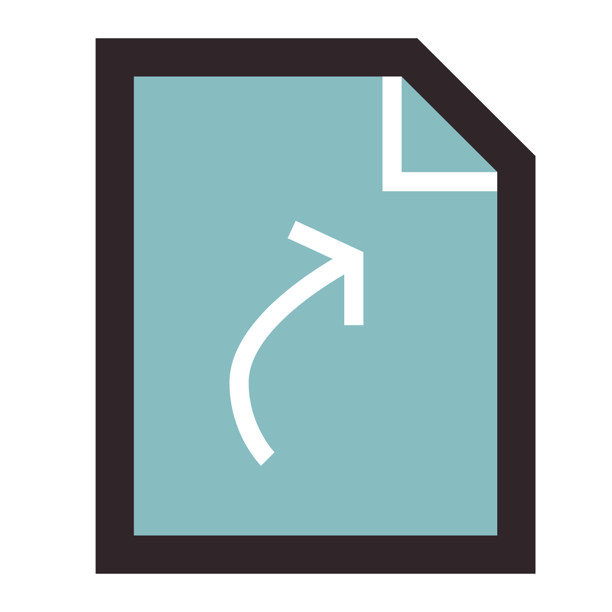 retro style symlink file icon