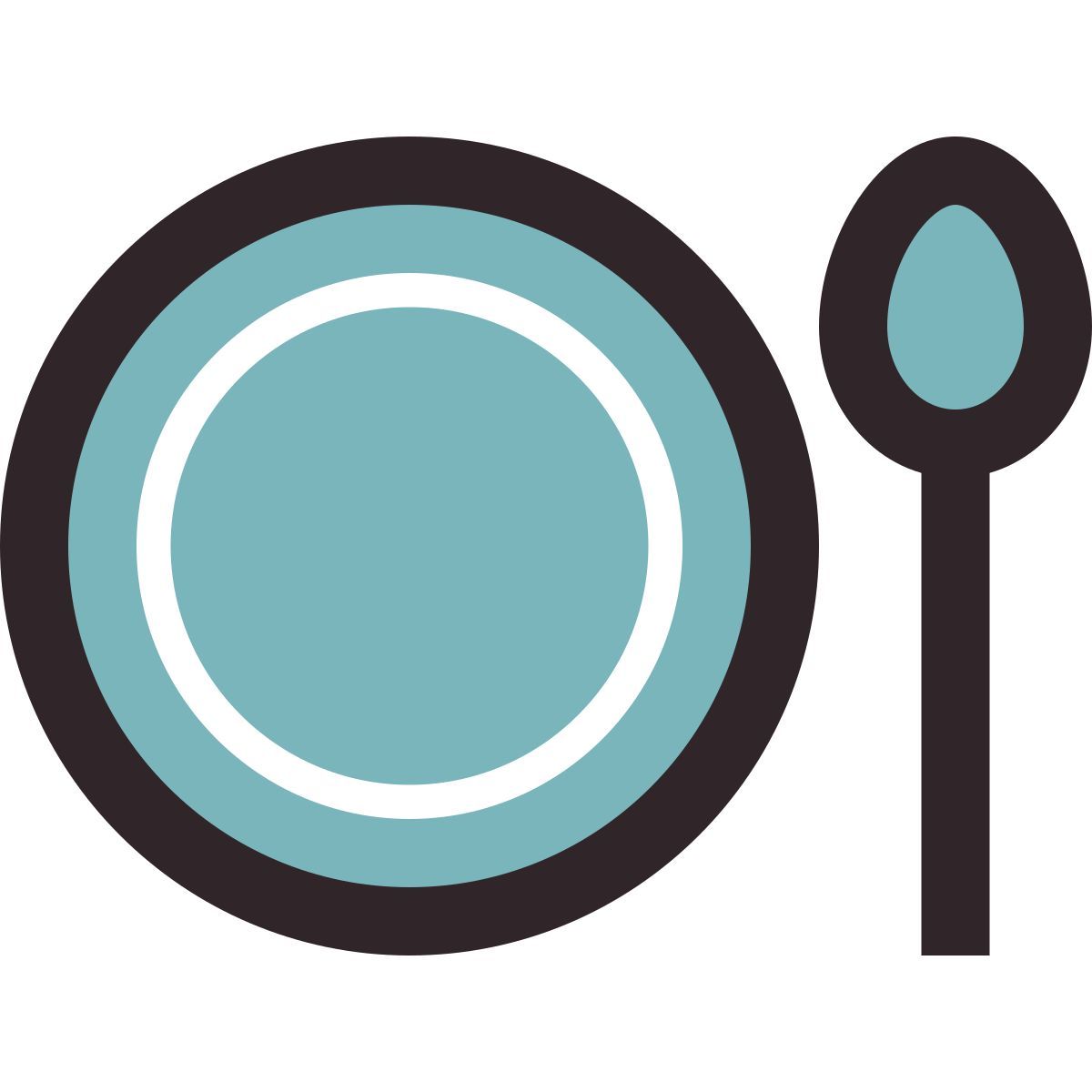 retro style cubiertos icon