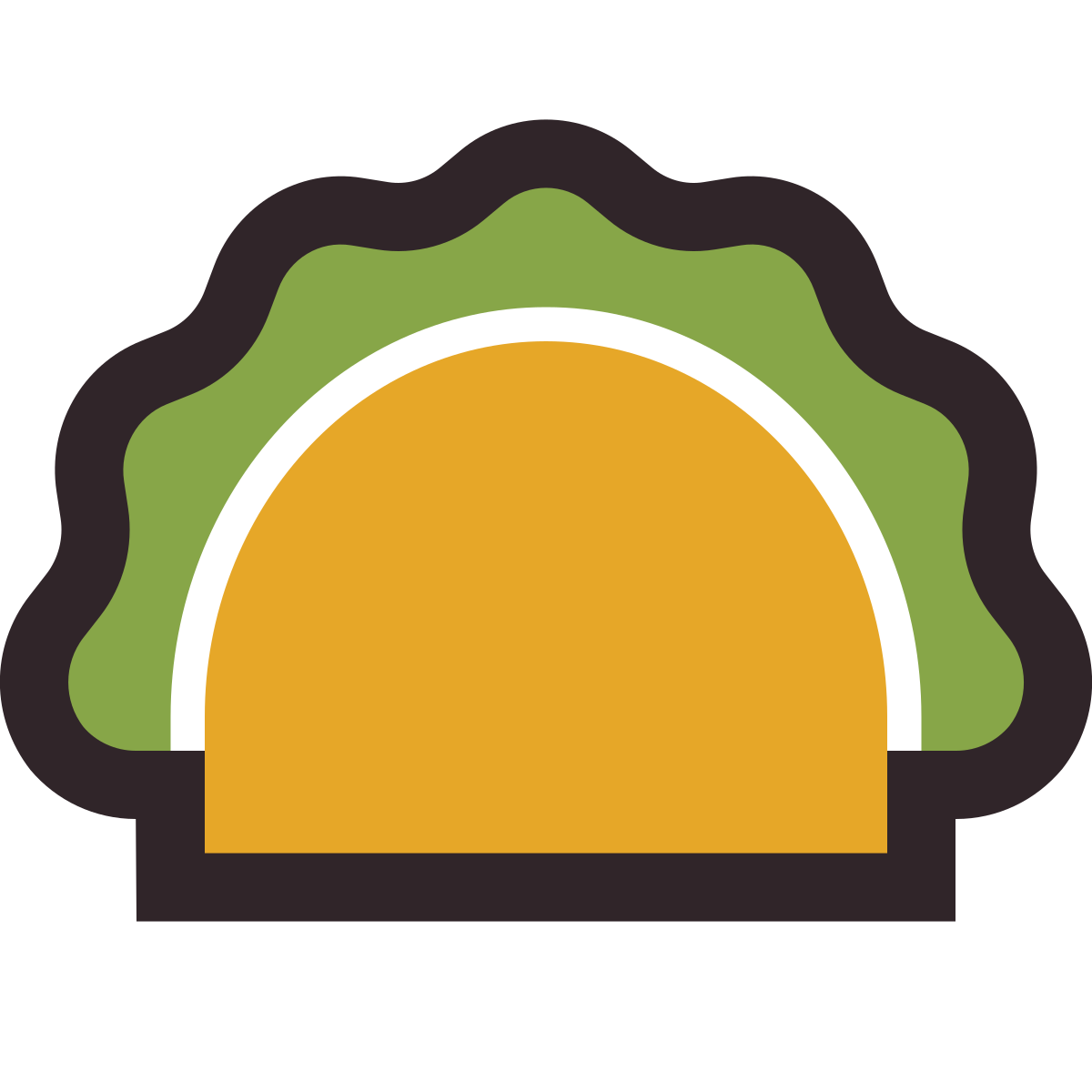 retro style taco icon