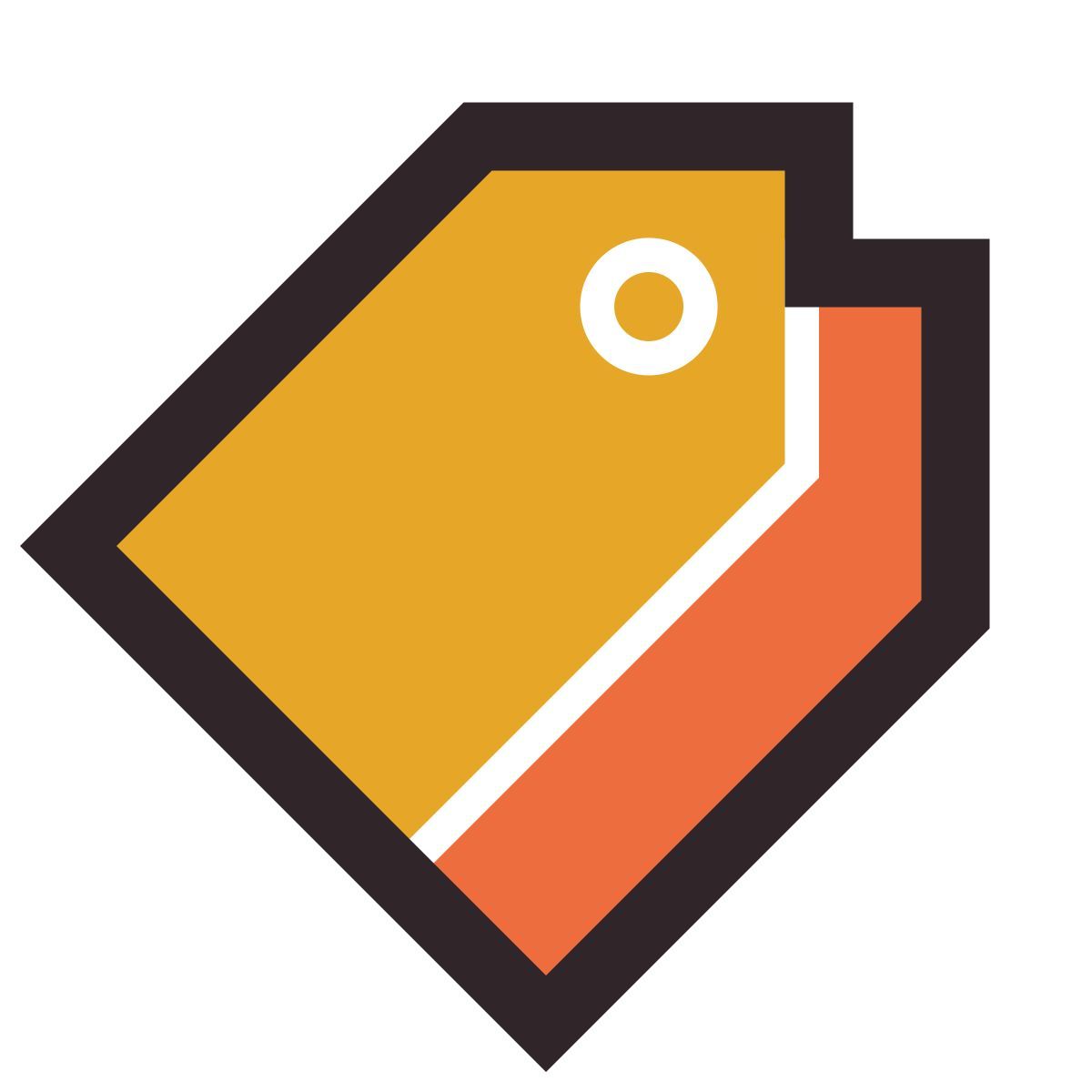 retro style tags icon