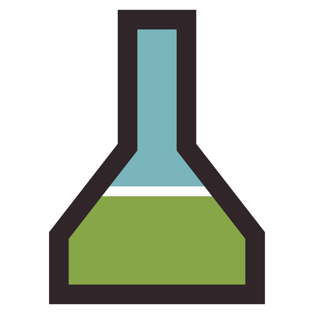 retro style test tube icon