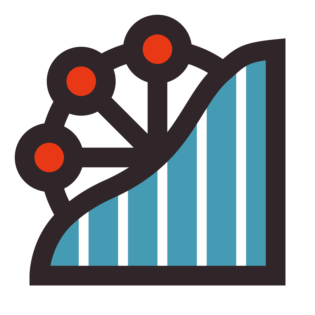 retro style theme park icon