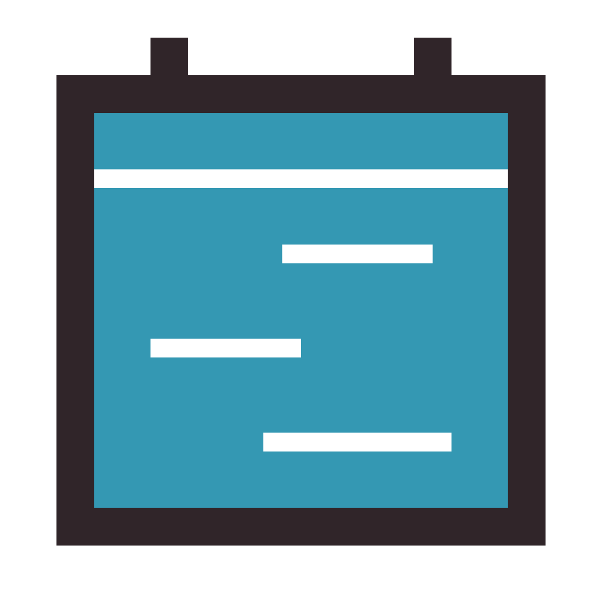 retro style timeline week icon