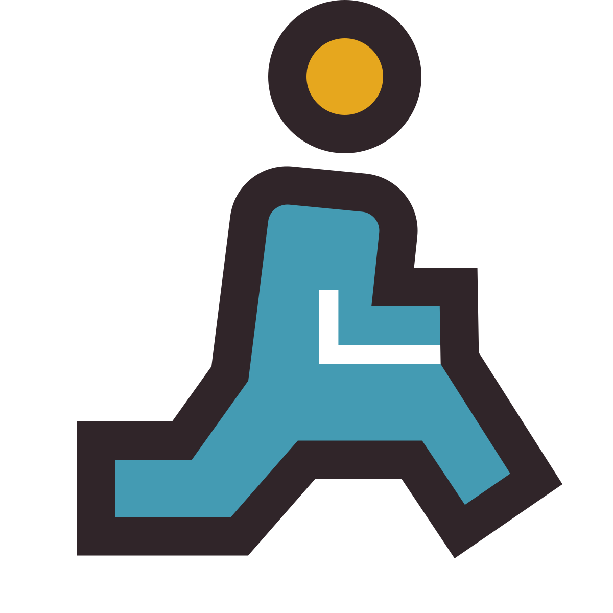 retro style track and field icon