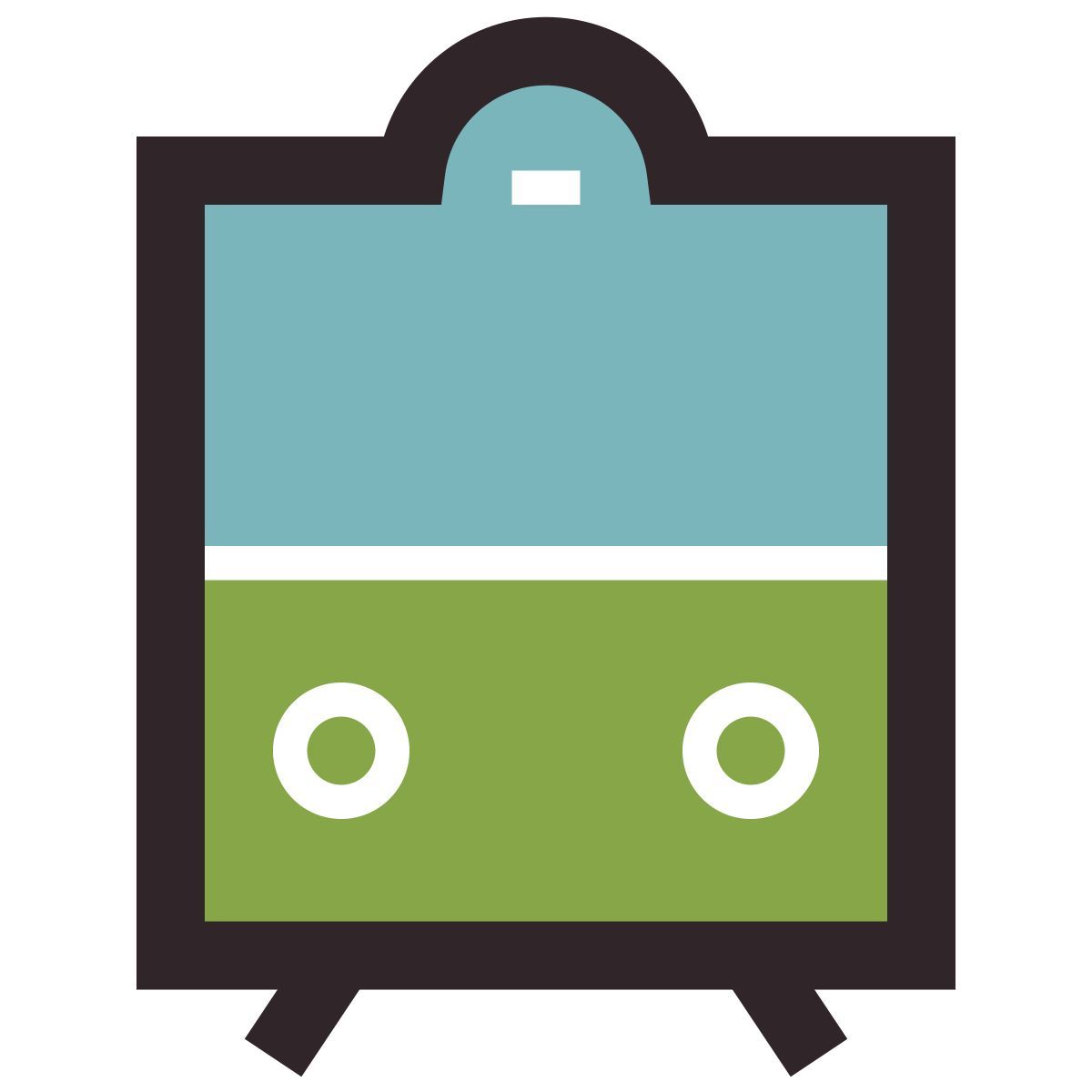 retro style train icon