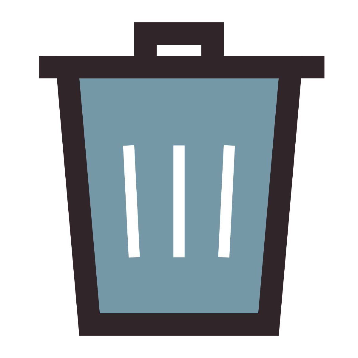 retro style trash icon