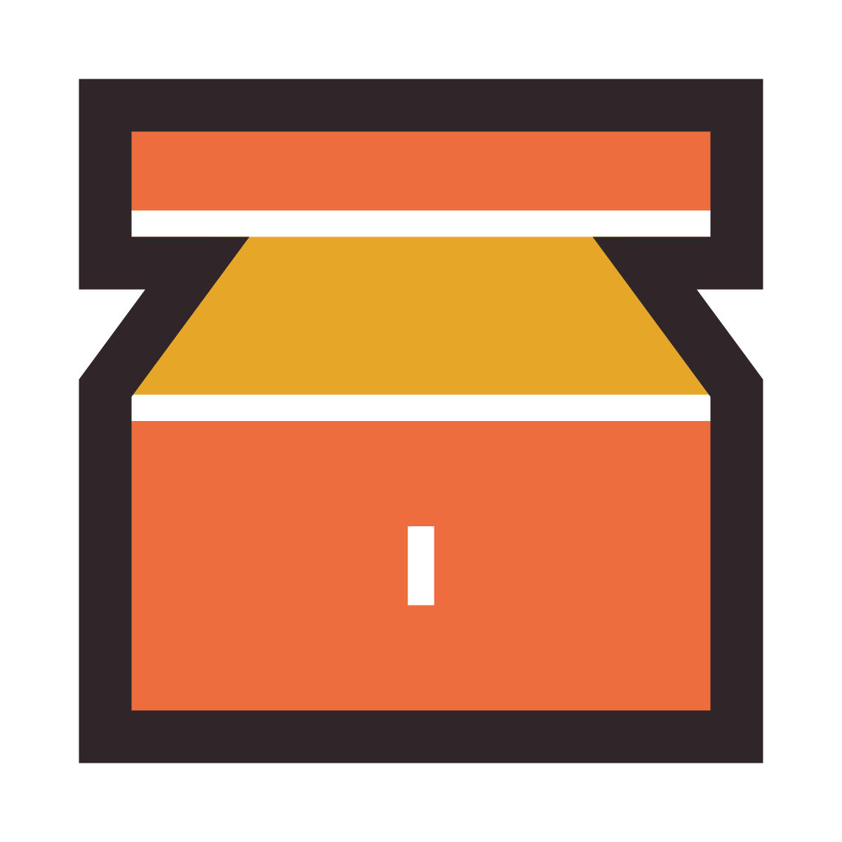 retro style treasure chest icon