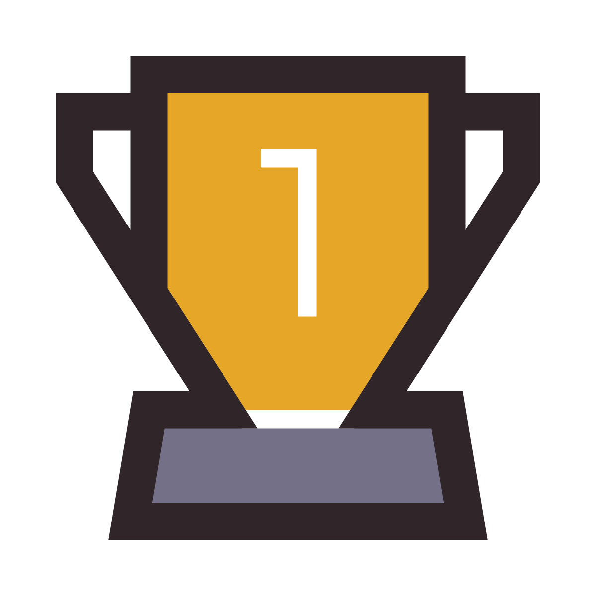 retro style trophy icon